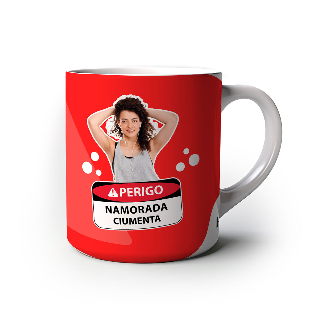 Caneca Personalizada Namorada Ciumenta vermelha frente