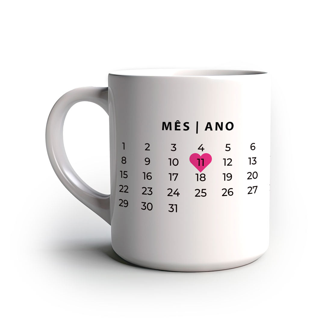 Caneca Divertida Rostos e Data