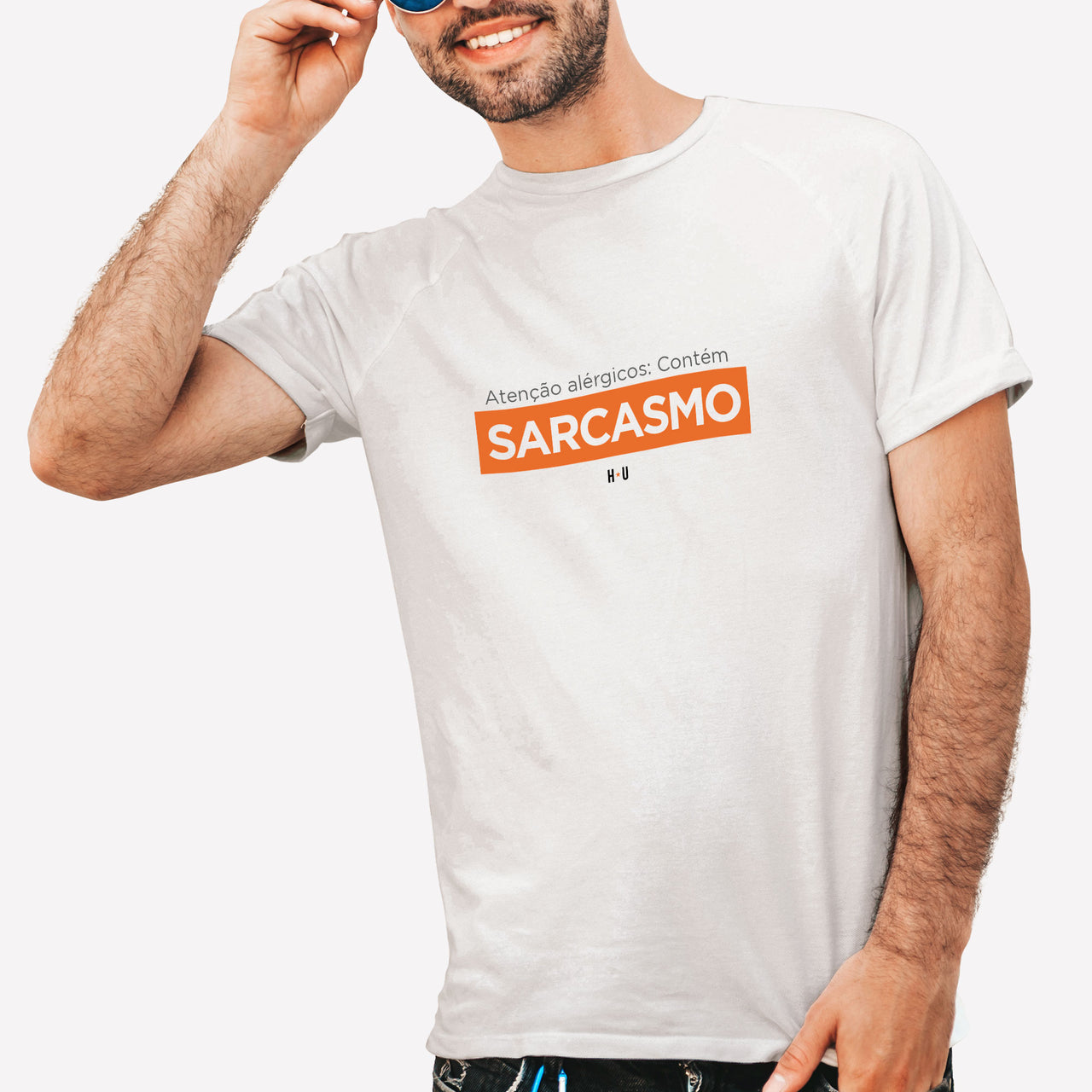 Camiseta Alérgicos contém sarcasmo