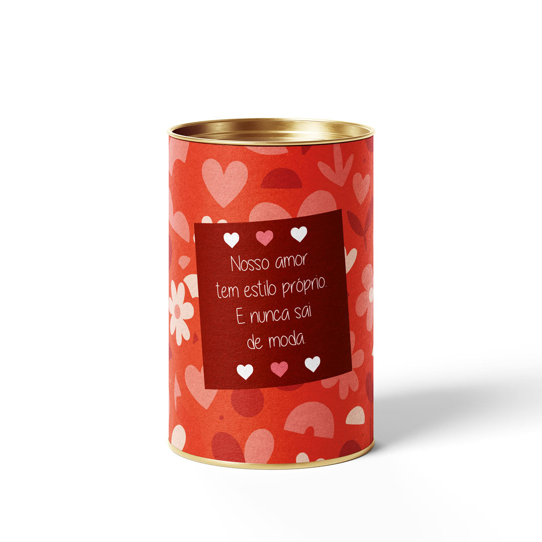 Embalagem Nosso Amor Lata 6x9 com Tampa de Metal