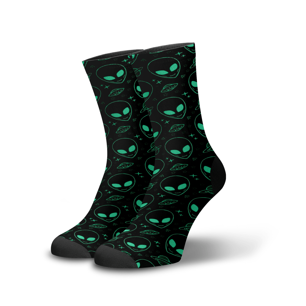 Meia Cano Alto Estampada Et Neon meia