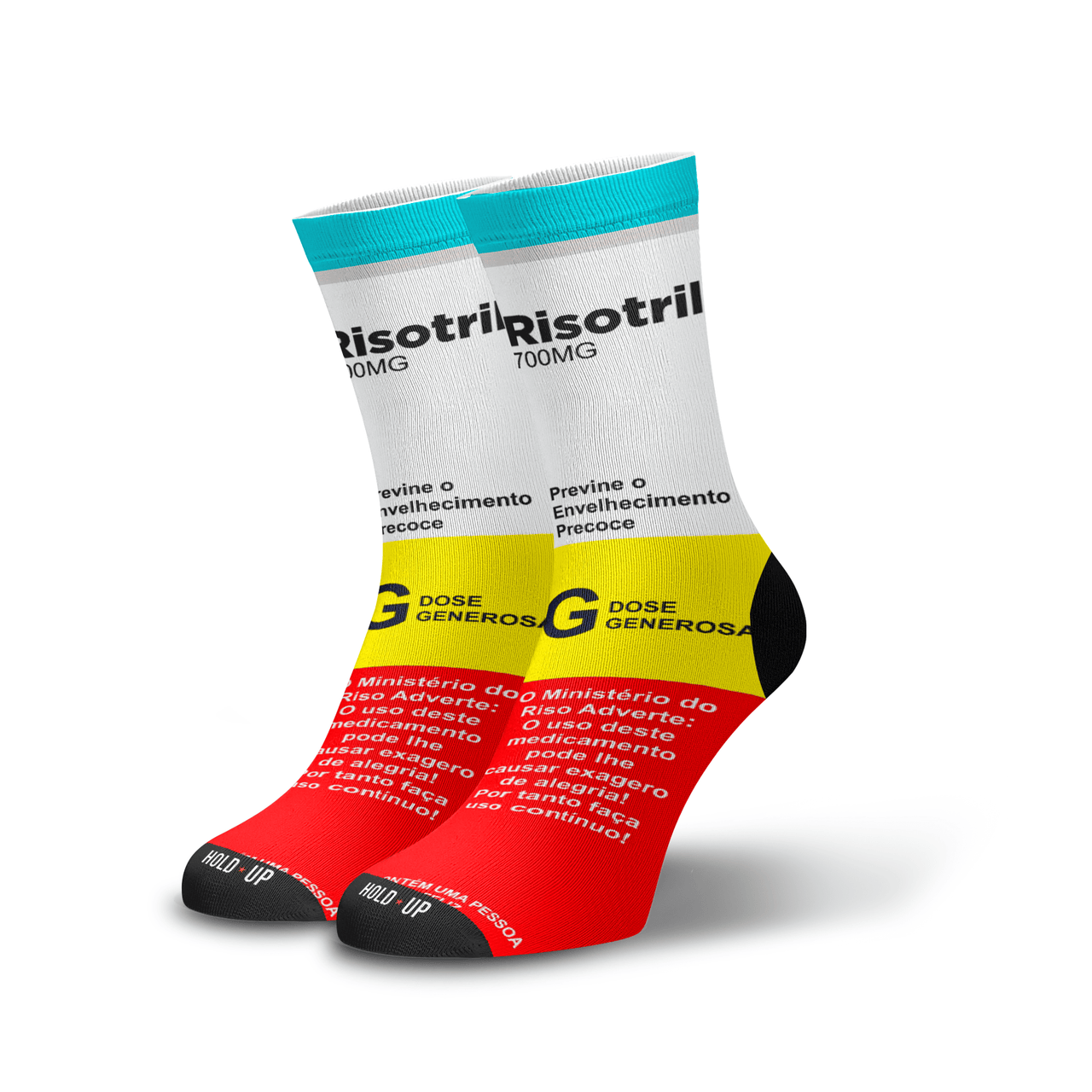 Meia Cano Alto Estampada Risotril p1