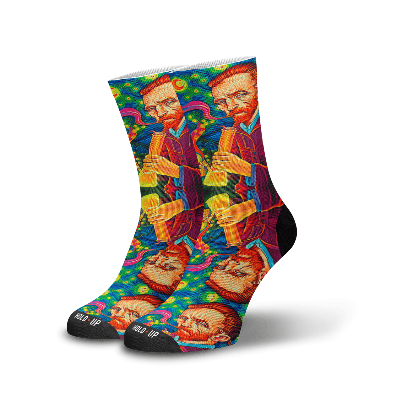 Meia Cano Alto Estampada Van Gogh p1