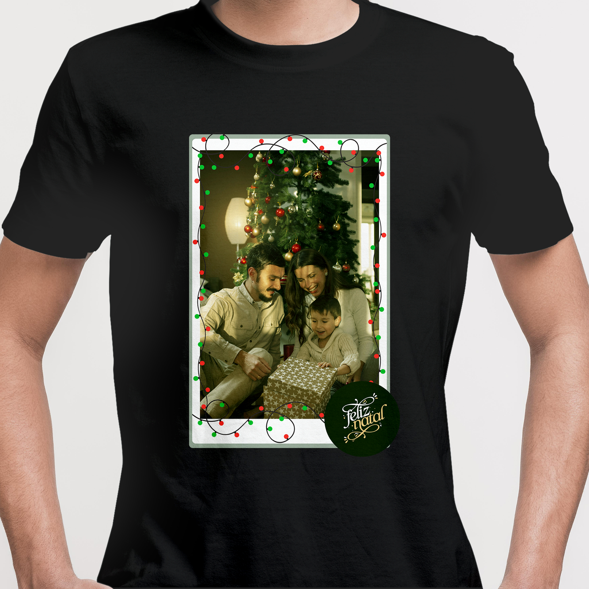 Camiseta Personalizada Foto de Natal
