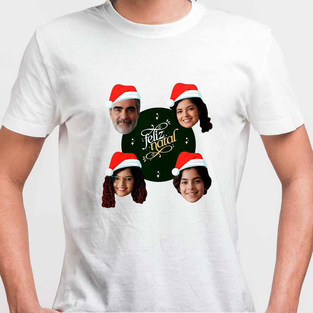 Camiseta Personalizada Natal Família