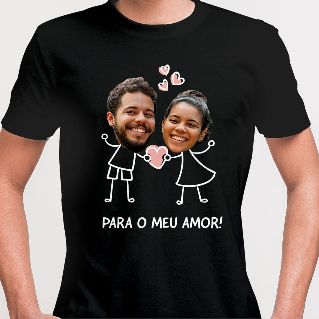 Camiseta Personalizada Para o Meu Amor preta