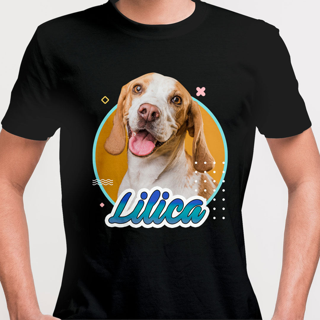 Camiseta Personalizada Pets com Circulo preta