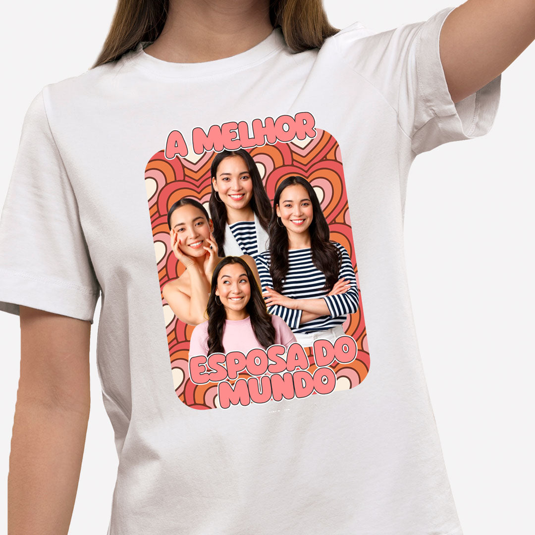 Camiseta Personalizada Vintage Melhor Namorada branca