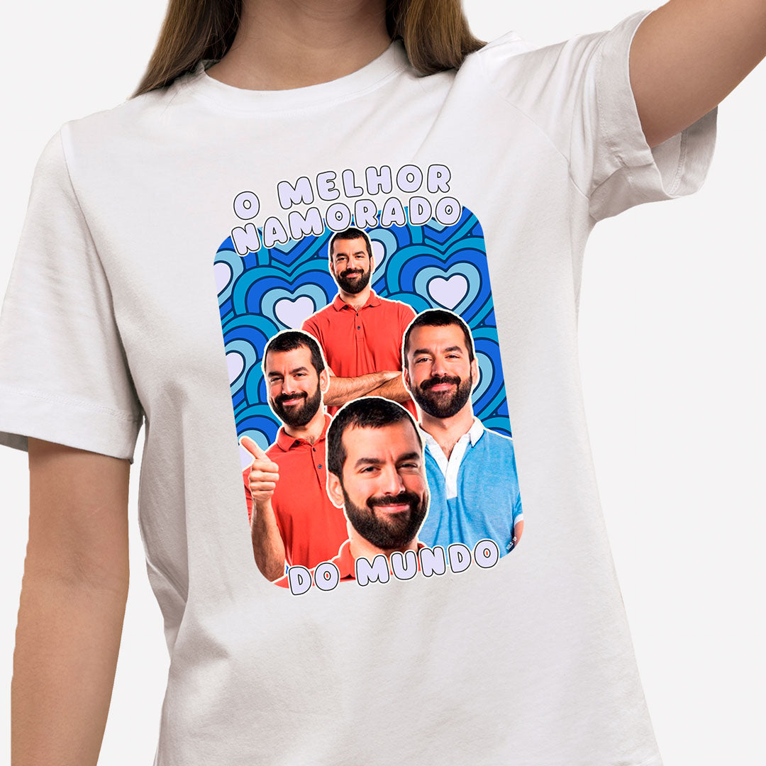 Camiseta Personalizada Vintage Melhor Namorado branca