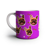 Caneca Personalizada com Foto do Seu Pet - Modelo Ossinho azul verso