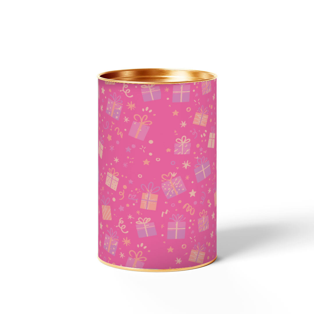 Embalagem Latinha Rosa 6x9 com Tampa de Metal