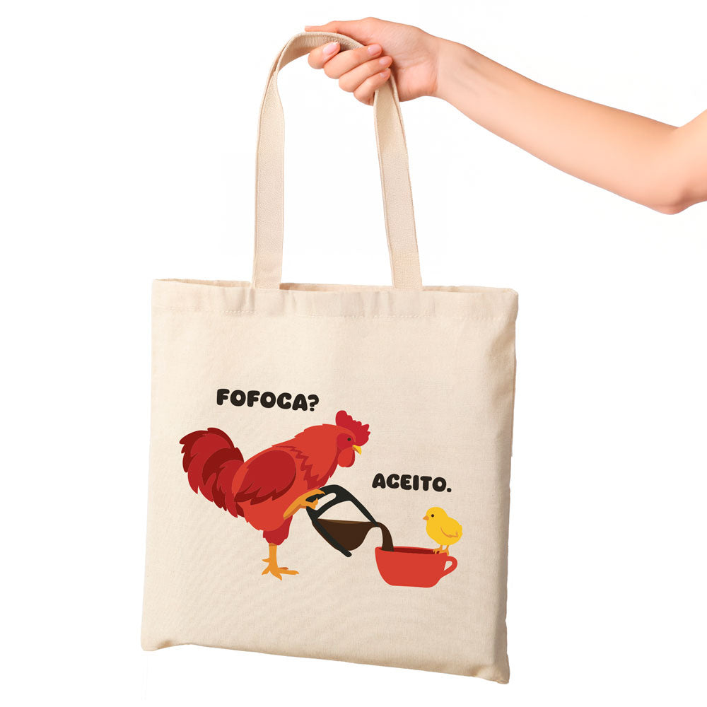 Eco Bag Estampada Fofoca? Aceito