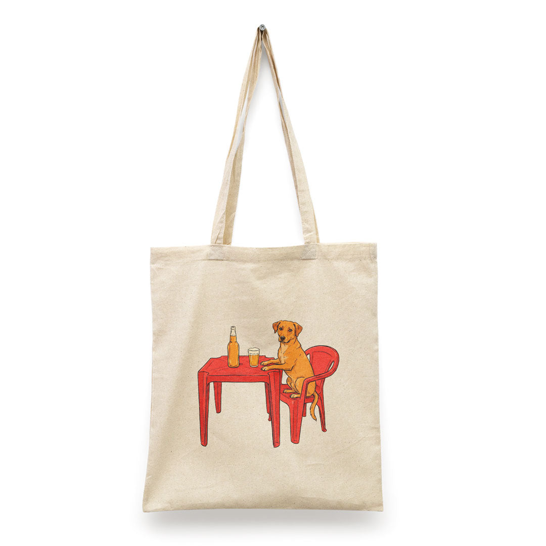 Eco Bag Estampada Caramelo Mesa de bar