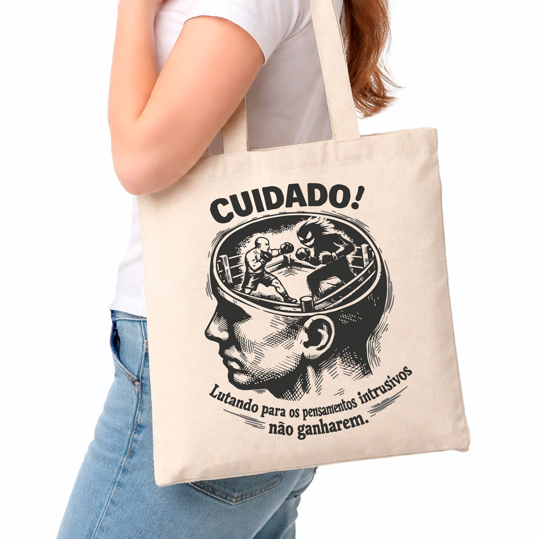 Eco Bag Estampada Desenho, pensamentos intrusivos