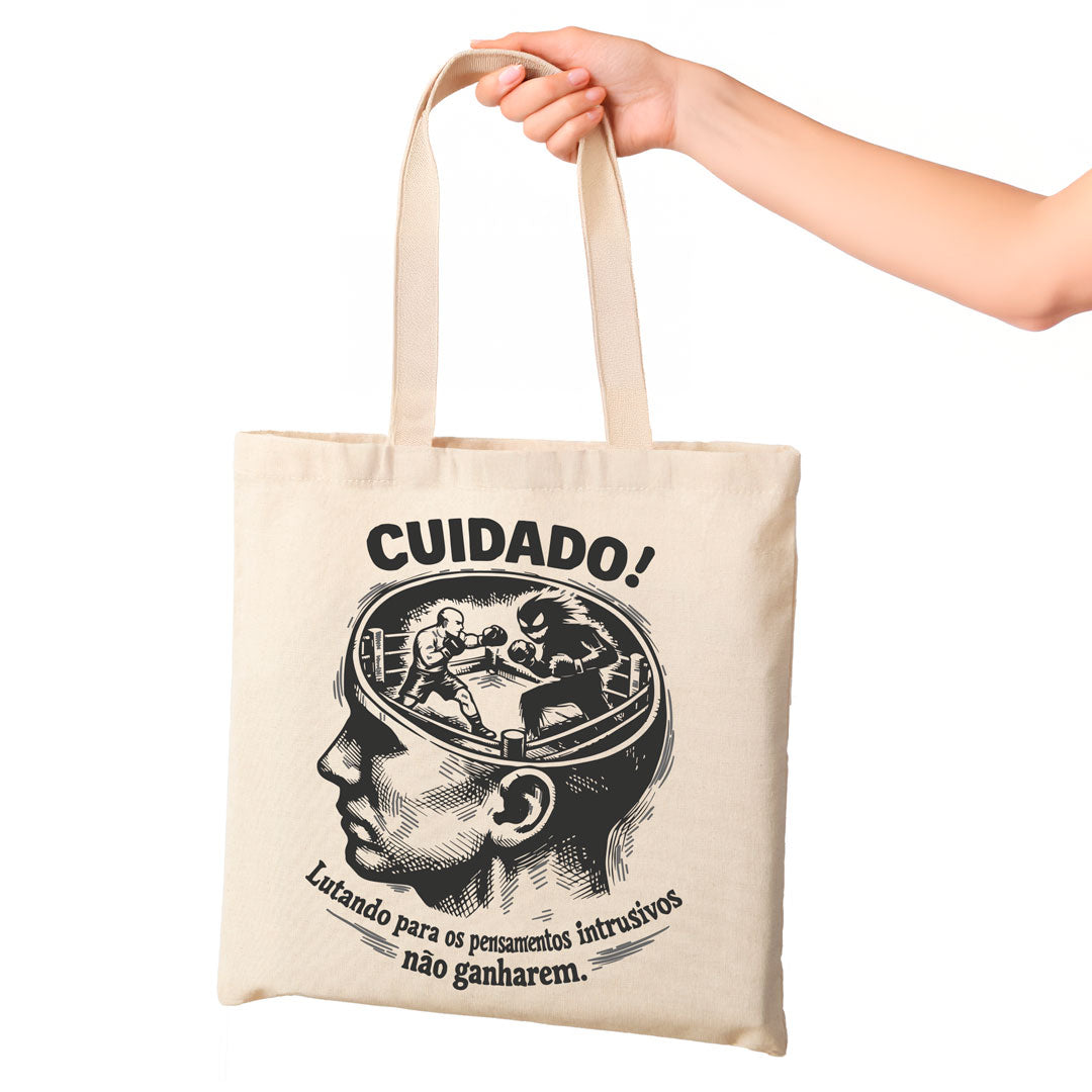 Eco Bag Estampada Desenho, pensamentos intrusivos