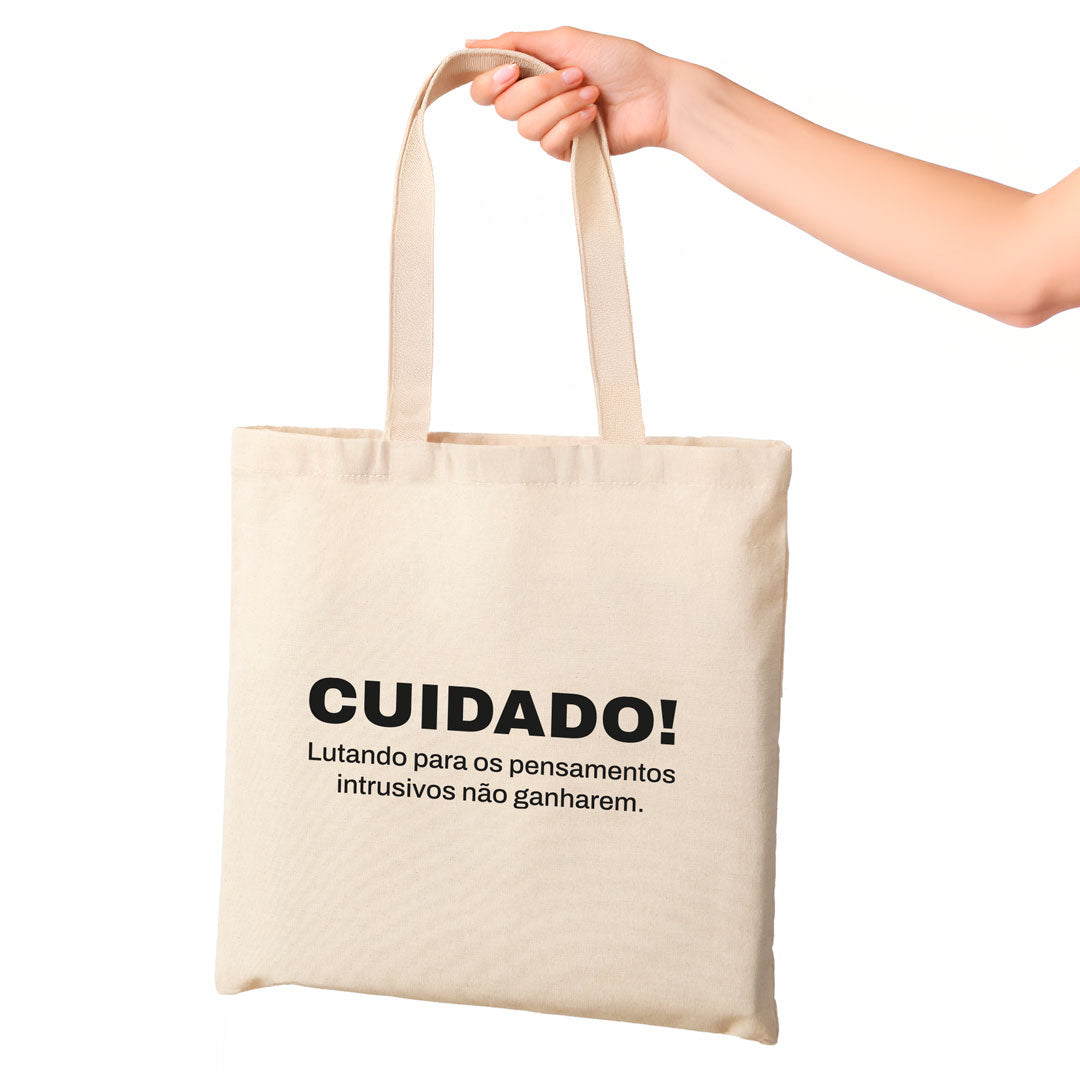 Eco Bag Estampada Frase, pensamentos intrusivos