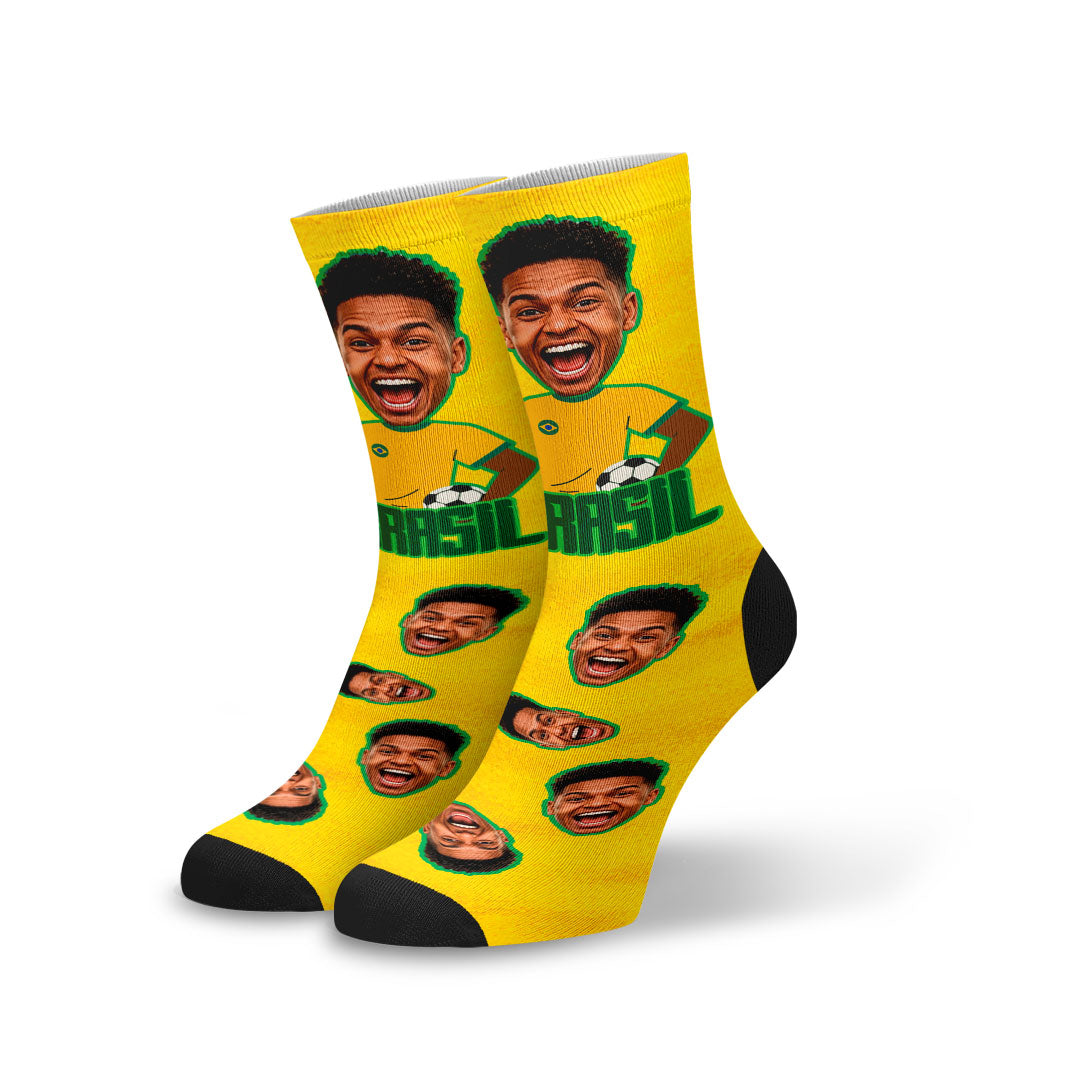 Meia Personalizada Jogador do Brasil
