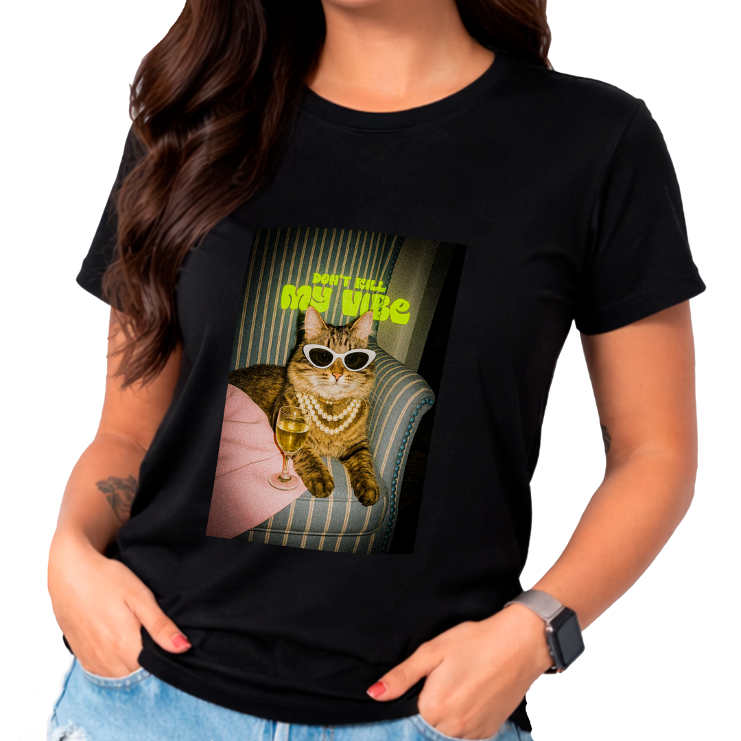 Camiseta BabyLook Dont kill my vibe