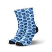 Meia Cano Alto Divertida Blueberry