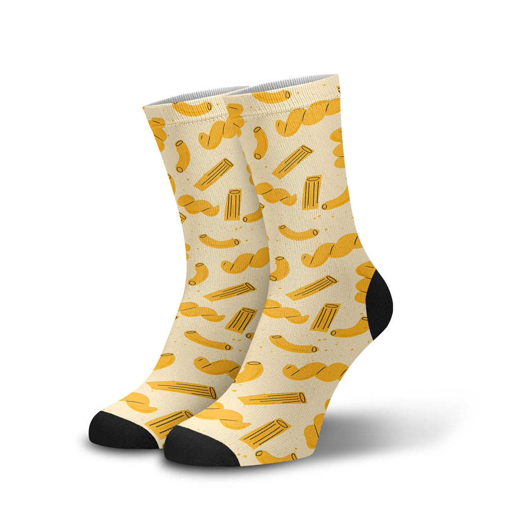 Meia Cano Alto Divertida Macarrão