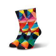 Meia Cano Alto Divertida Geométrica Mod5