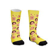 Meia Personalizada Infantil Capivara Amarela