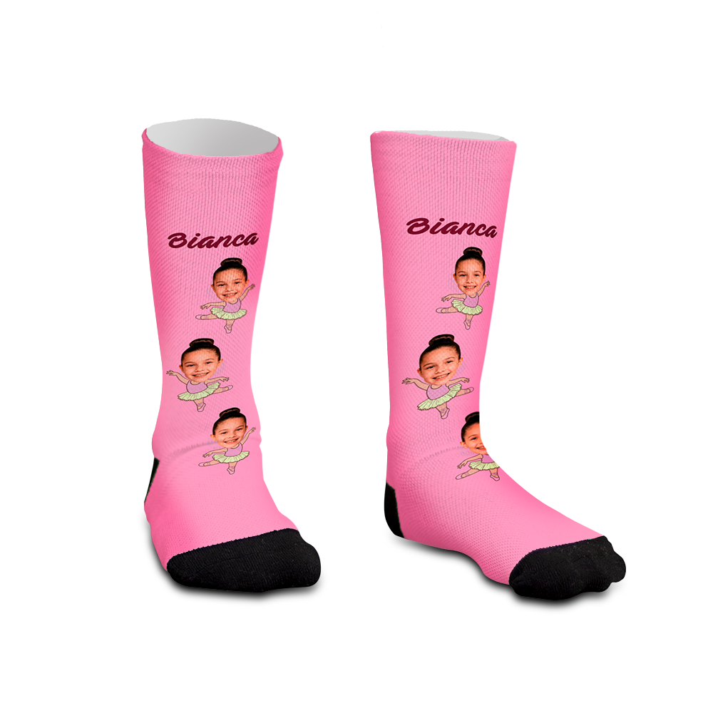 Meia Personalizada Infantil Bailarina