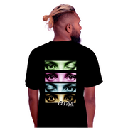 Camiseta Personalizada Olhos versão Colorida preta