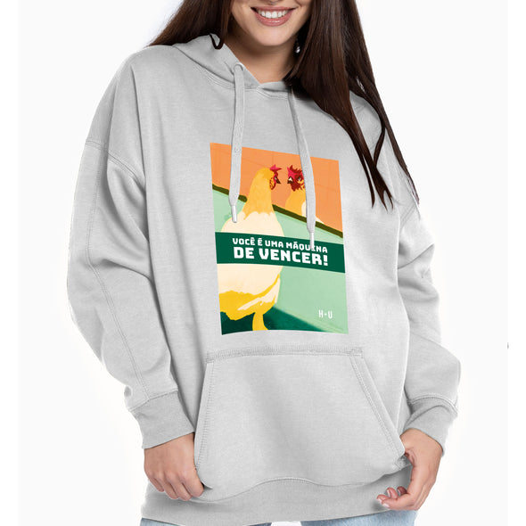 Moletom Canguru - Maquina de vencer branco