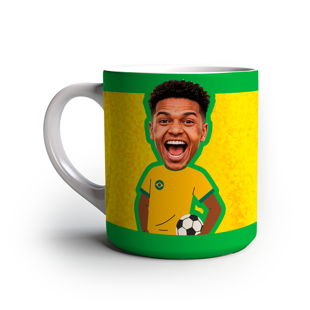 Caneca Personalizada Jogador do Brasil
