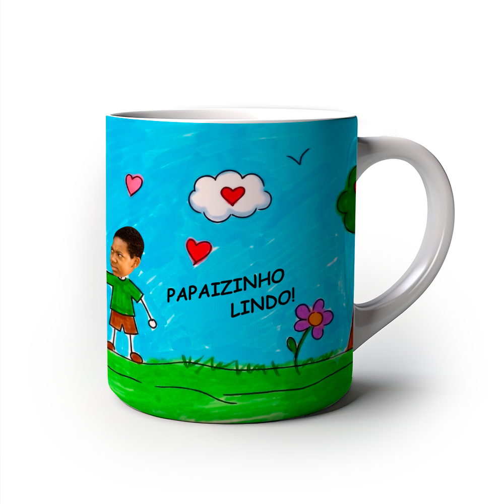 Caneca Personalizada Desenho de criança com rosto personalizado