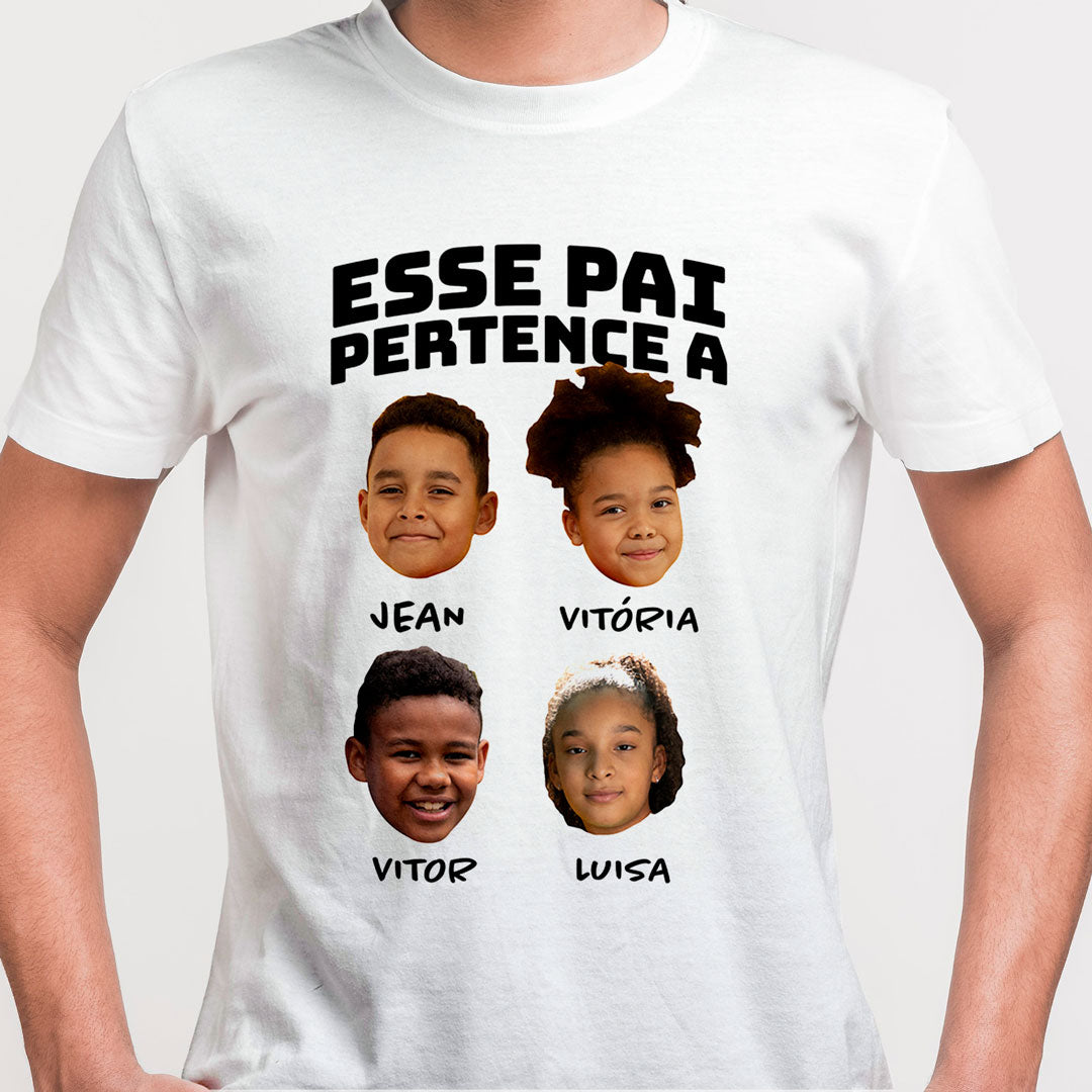 Camiseta Personalizada Pai pertence a