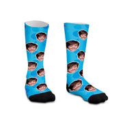Meia Personalizada Infantil Bolhas azul