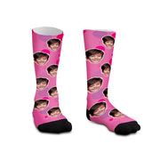 Meia Personalizada Infantil Bolhas rosa