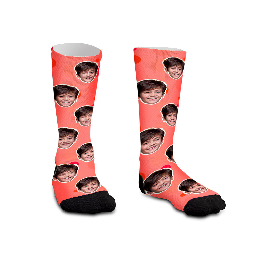 Meia Personalizada Infantil Bolhas salmao