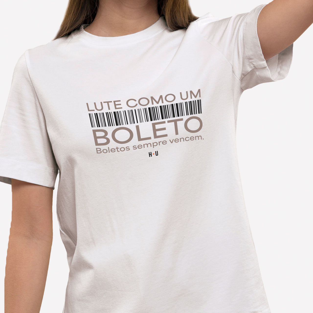 Camiseta Lute como um Boleto - Branca