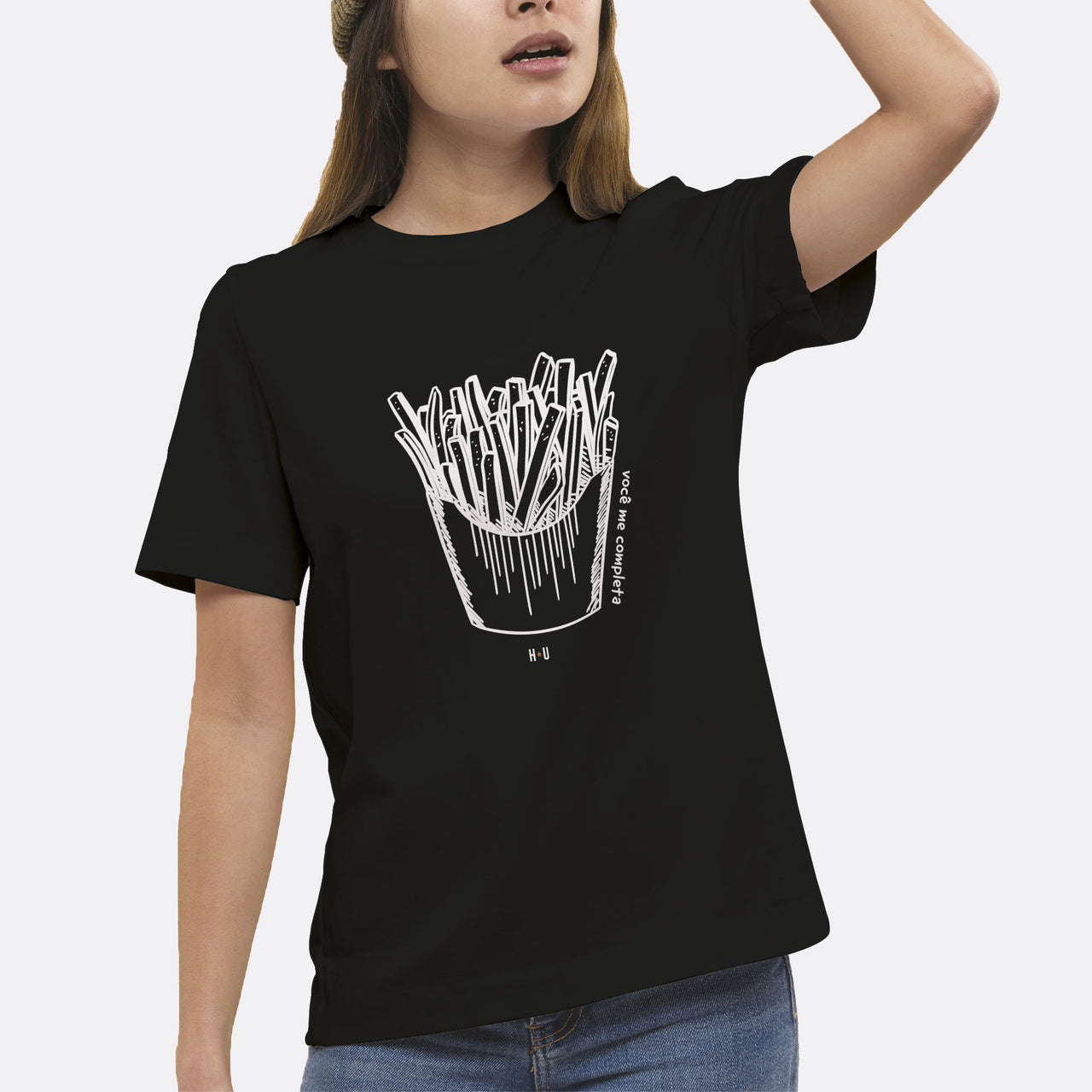 Camiseta Você Me Completa Fritas