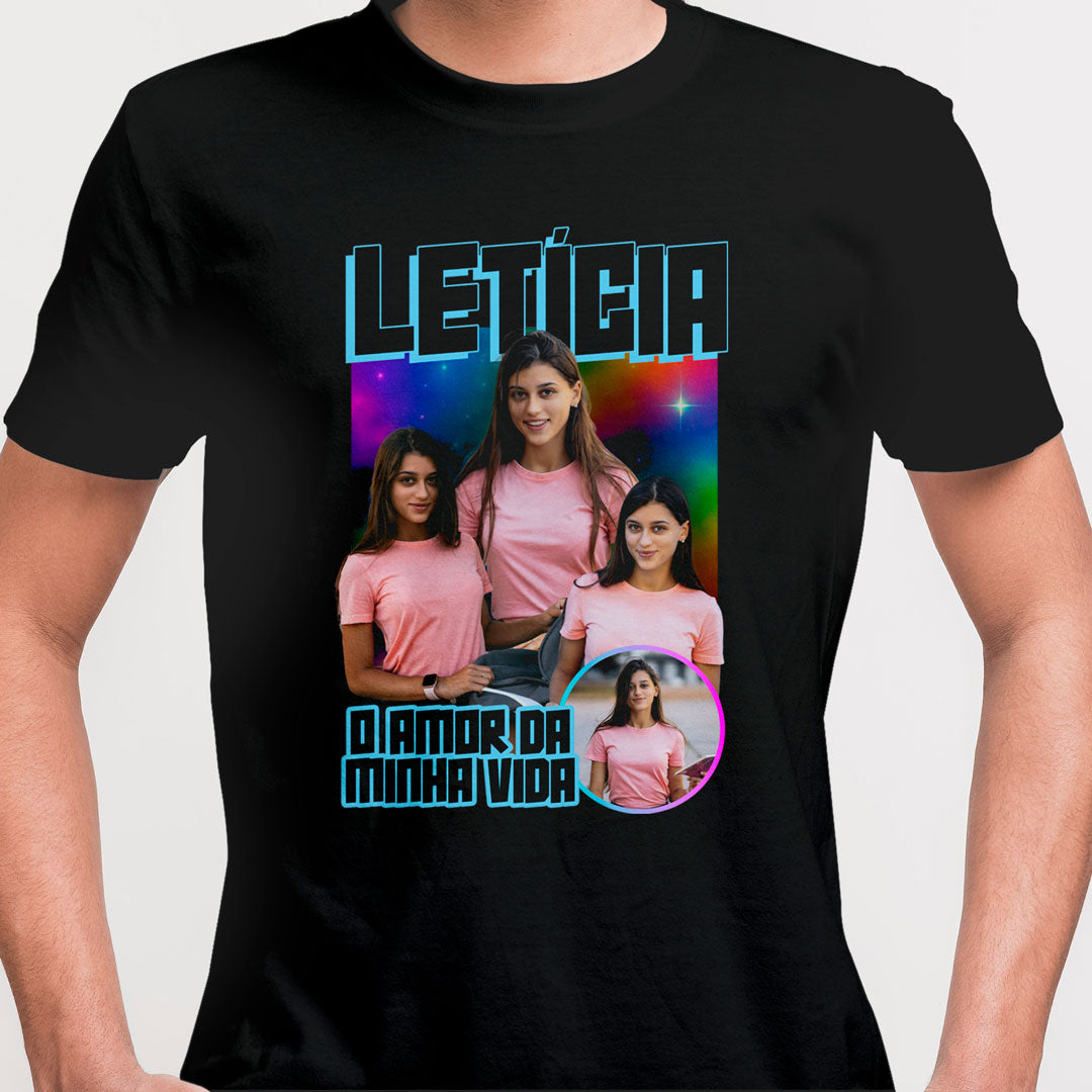 Camiseta Personalizada Vintage com Circulo