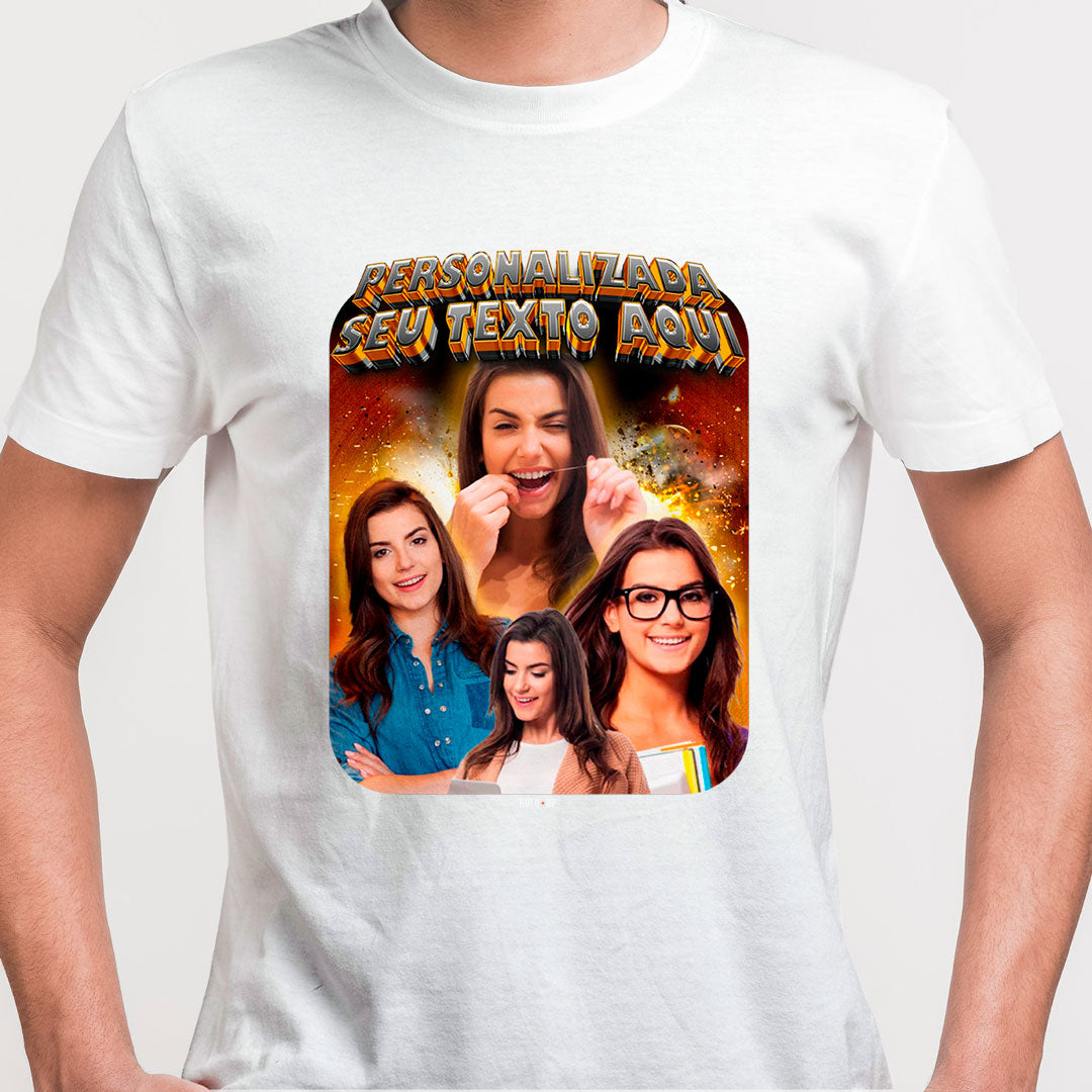 Camiseta Personalizada Explosão  BRANCA
