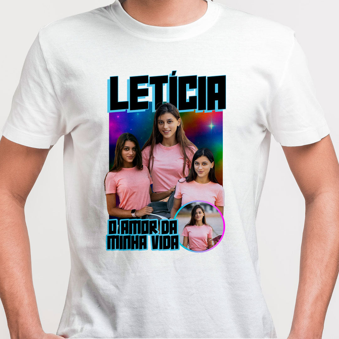 Camiseta Personalizada Vintage com Circulo