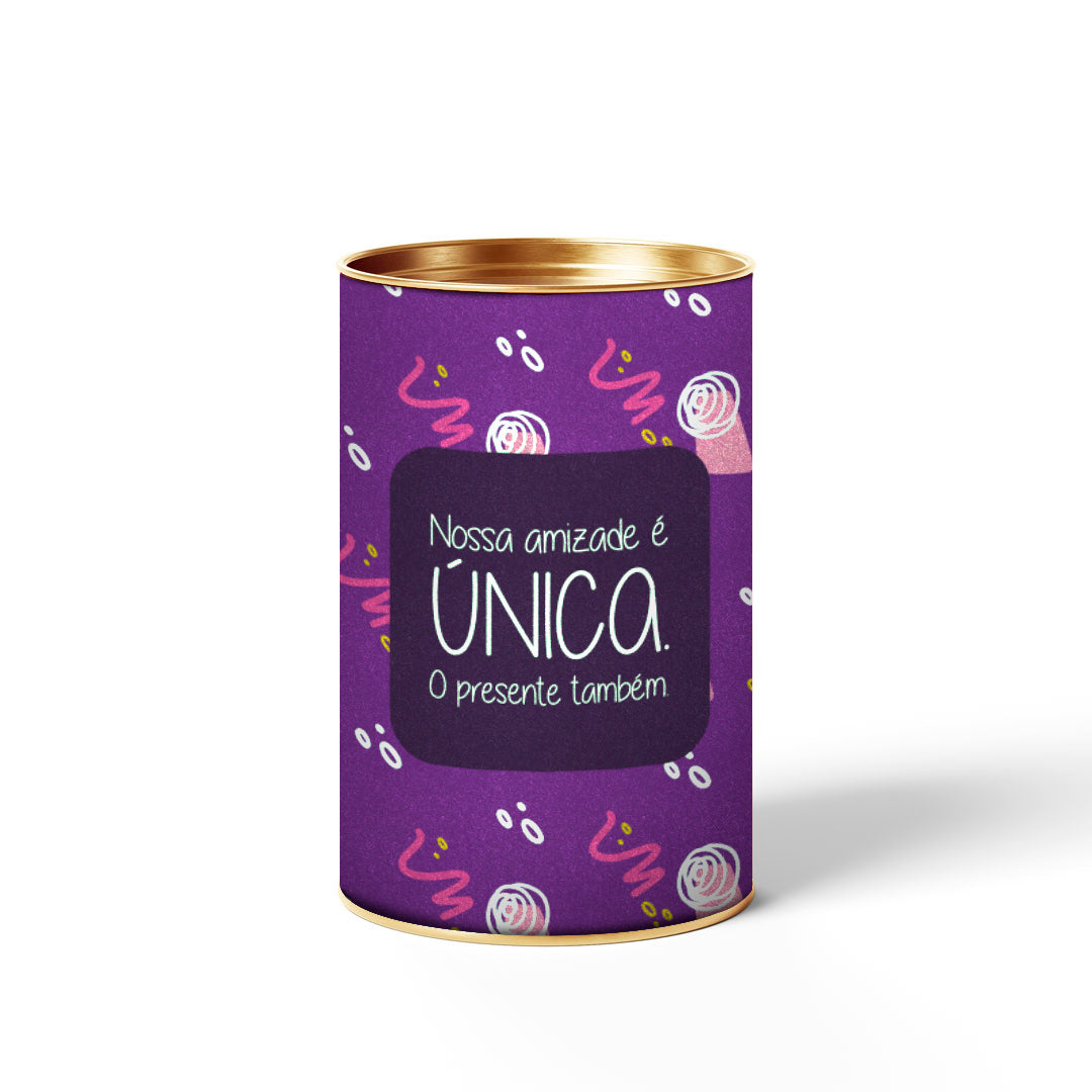 Embalagem Tubolata Amizade 6x9 com Tampa de Metal