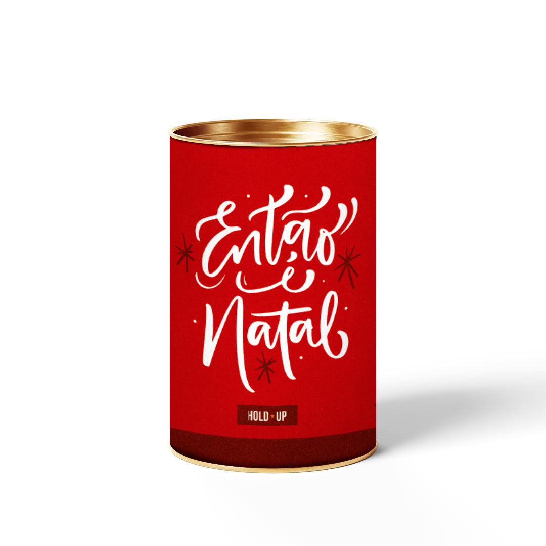 Embalagem Natal Vermelha Lata 6x9 com Tampa de Metal