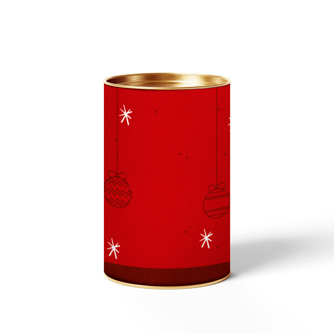 Embalagem Natal Vermelha Lata 6x9 com Tampa de Metal