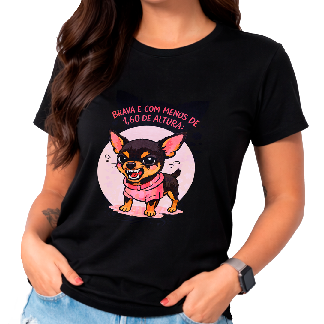 Camiseta BabyLook Brava com Menos de 1,60