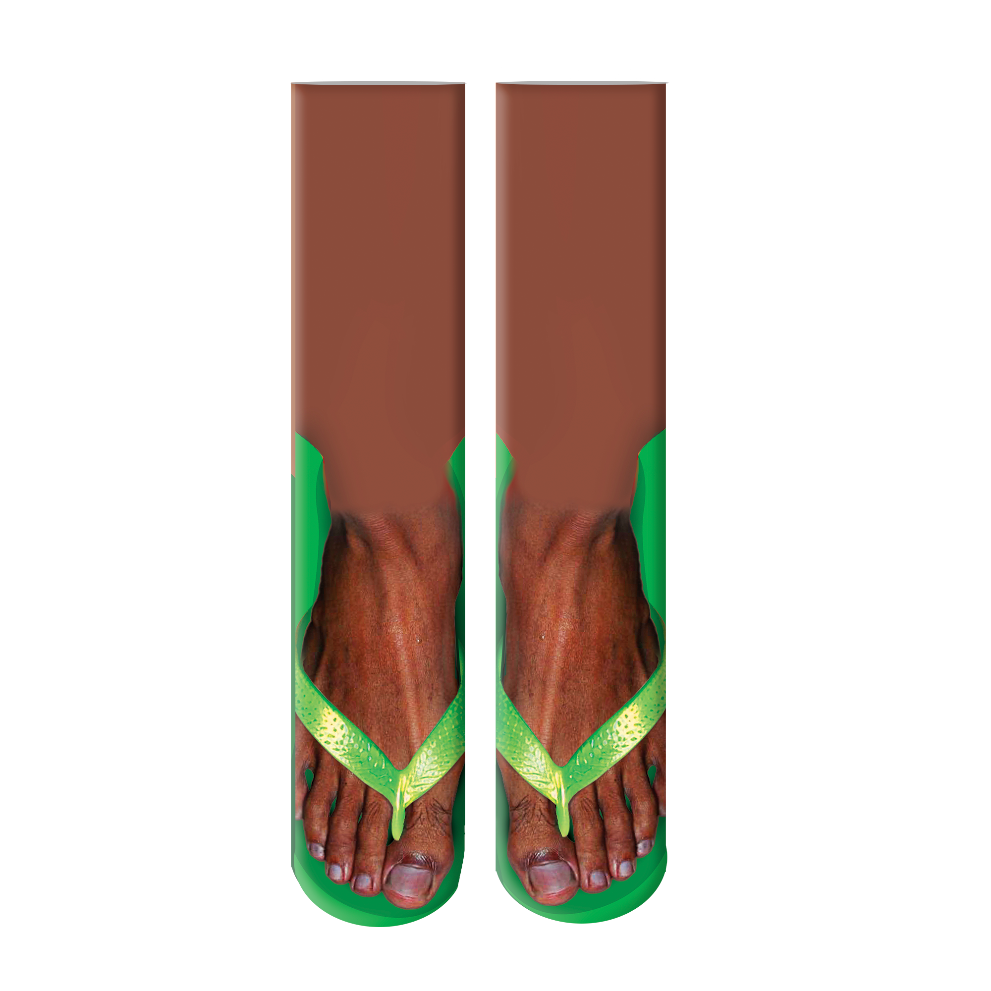 Meia Cano Alto Divertida Chinelo De Dedo Modelo 02