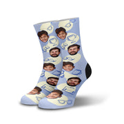 Meia Personalizada Pais modelo Azul