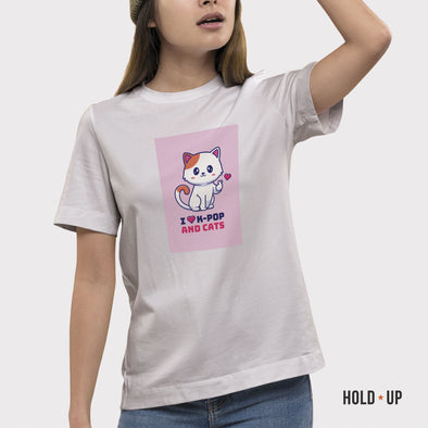 Camiseta I love K-Pop and Cats
