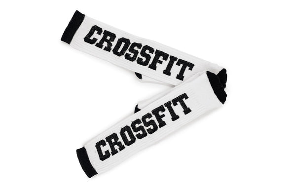 Meião para Crossfit 3/4 Branca Borda Preta p1