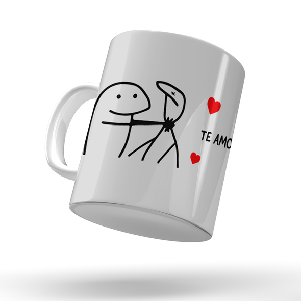 Caneca Divertida Flork te amo, mass