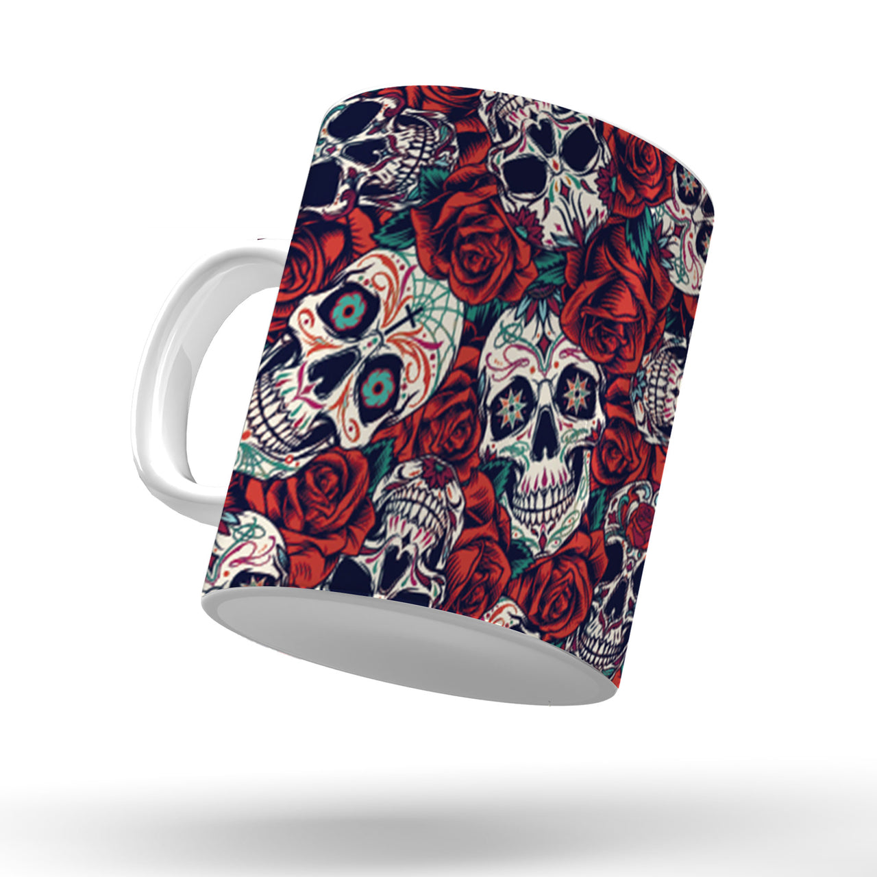 Caneca Divertida Caveiras e Flores!